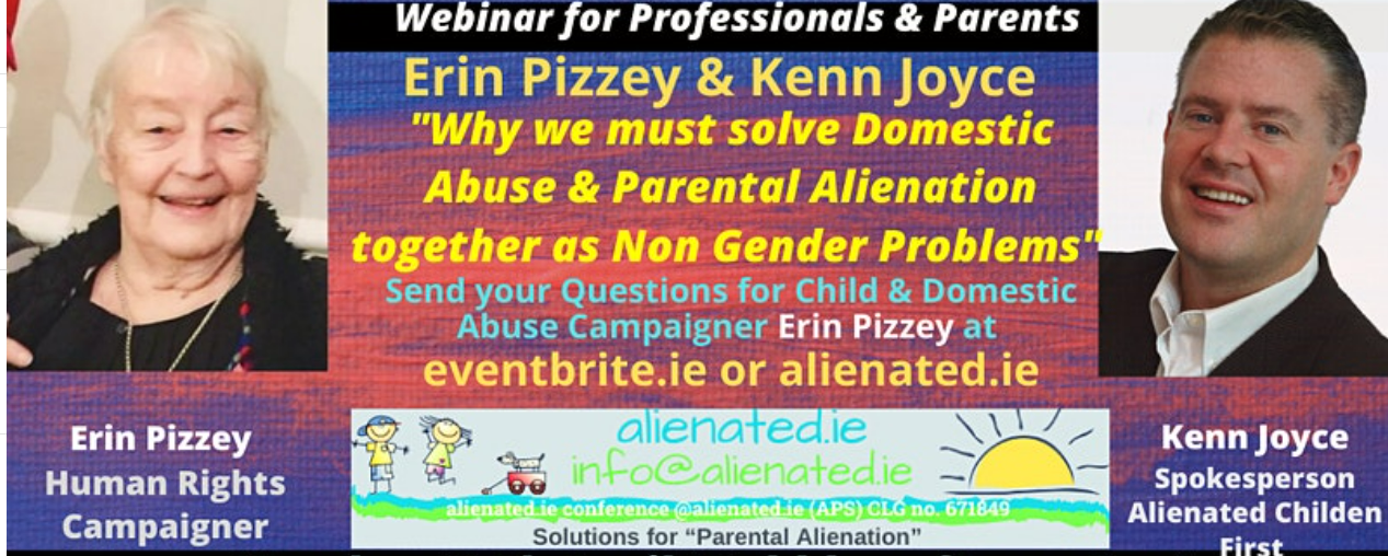 Erin Pizzey parental alienation webinar banner